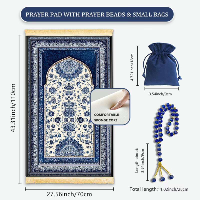 Prayer Rug Set with Tasbih Prayer